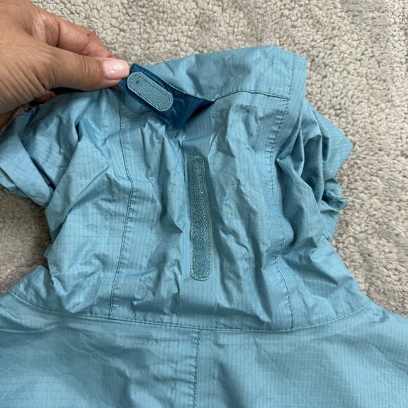 Marmot Women's Lightweight Rain Jacket Hood Pockets Hiking Size M Blue - Picture 6 of 12